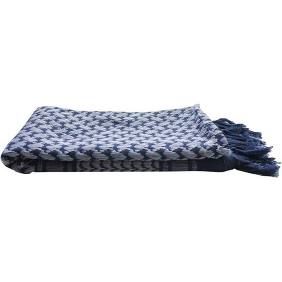 ⚡Men Blue 100% Cotton Military Shemagh Tactical Desert Keffiyeh Scarf Wrap - Picture 3 of 9